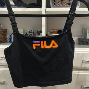 Fila Black Athletic Crop Tank top